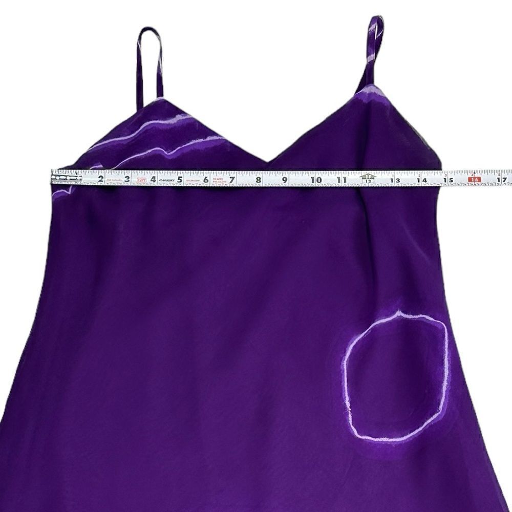 Purple Sleeveless Maxi Lined Dress Scalloped Hem Women’s Size Small/ Medium - Picture 7 of 8